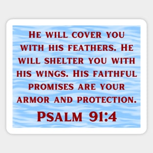 Bible Verse Psalm 91:4 Magnet